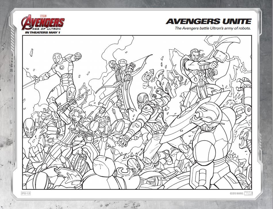 Download Free Printable Marvel's Avengers: Age Of Ultron Coloring Sheets ... - Coloring Home