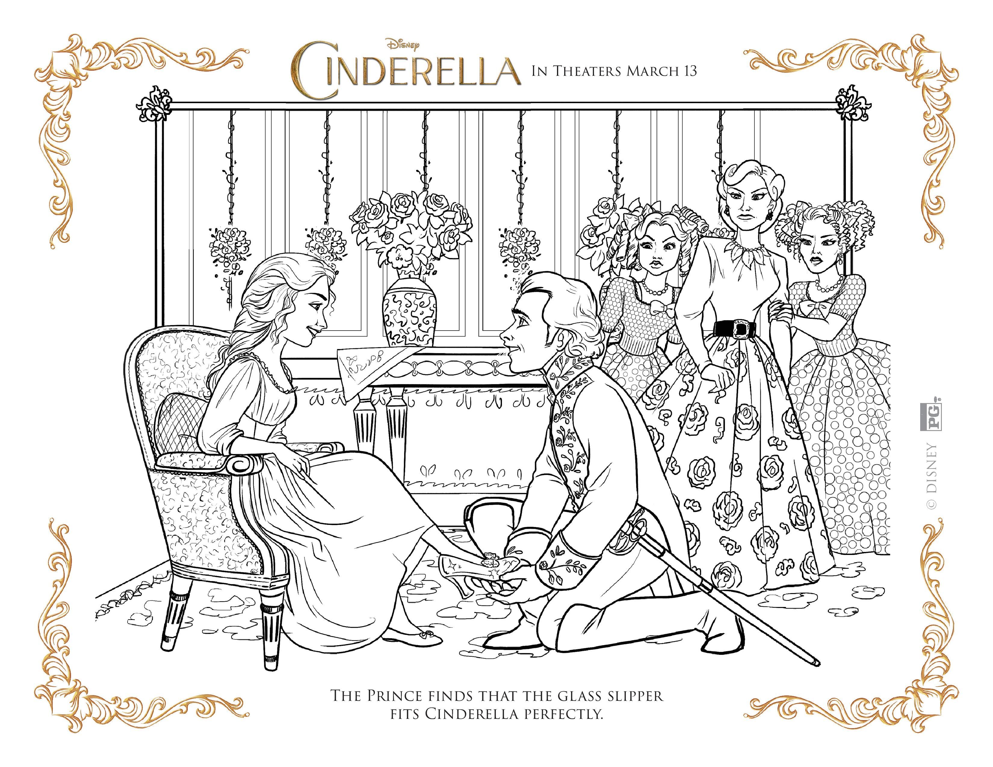 NEW Disney's Cinderella Coloring Pages and Activity Sheets