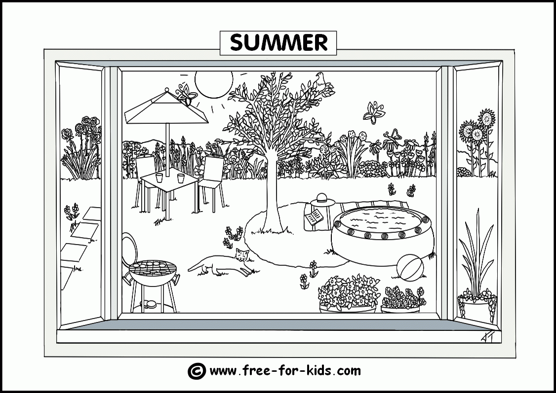 Download Outdoor Children Activities In Spring Coloring Page - Coloring Home