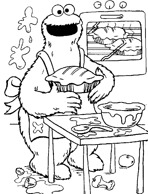 Monster coloring pages – Cookie Monster, Monster Trucks and others
