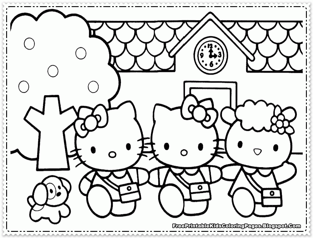 Download Coloring Page Hello Kitty - Coloring Home