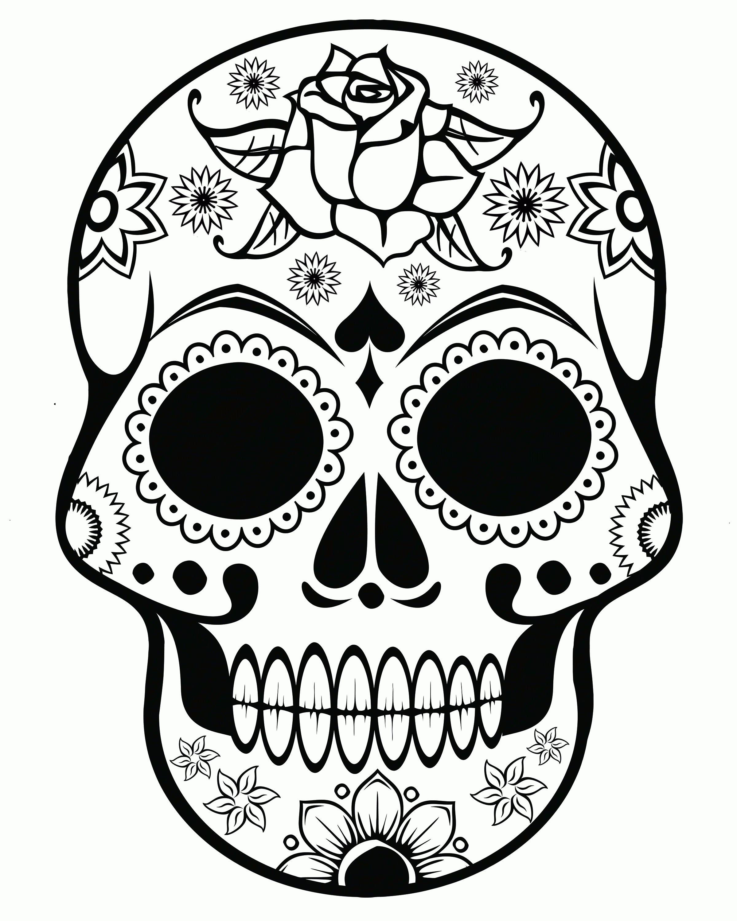 Acumen Coloring Pages On Pinterest Sugar Skull Skulls And Day Of ...
