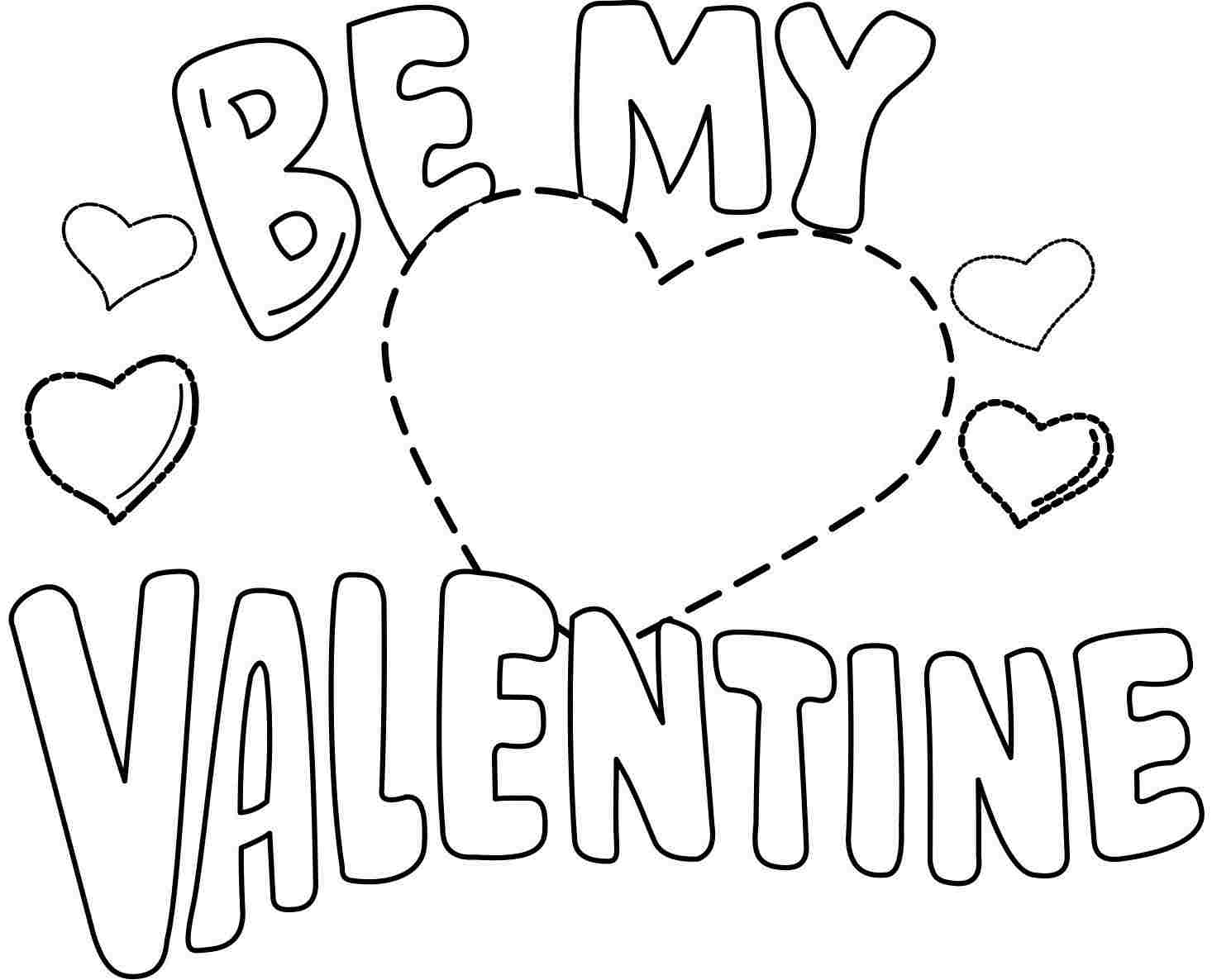 Be My Valentine Printable Coloring Pages - Coloring Pages For All Ages