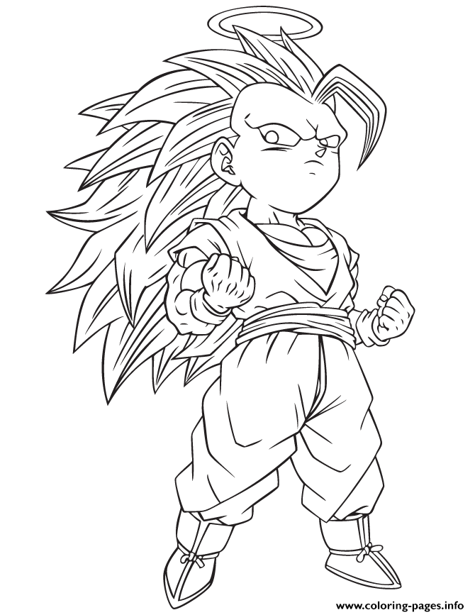 Print dragon ball z gotenks coloring page Coloring pages