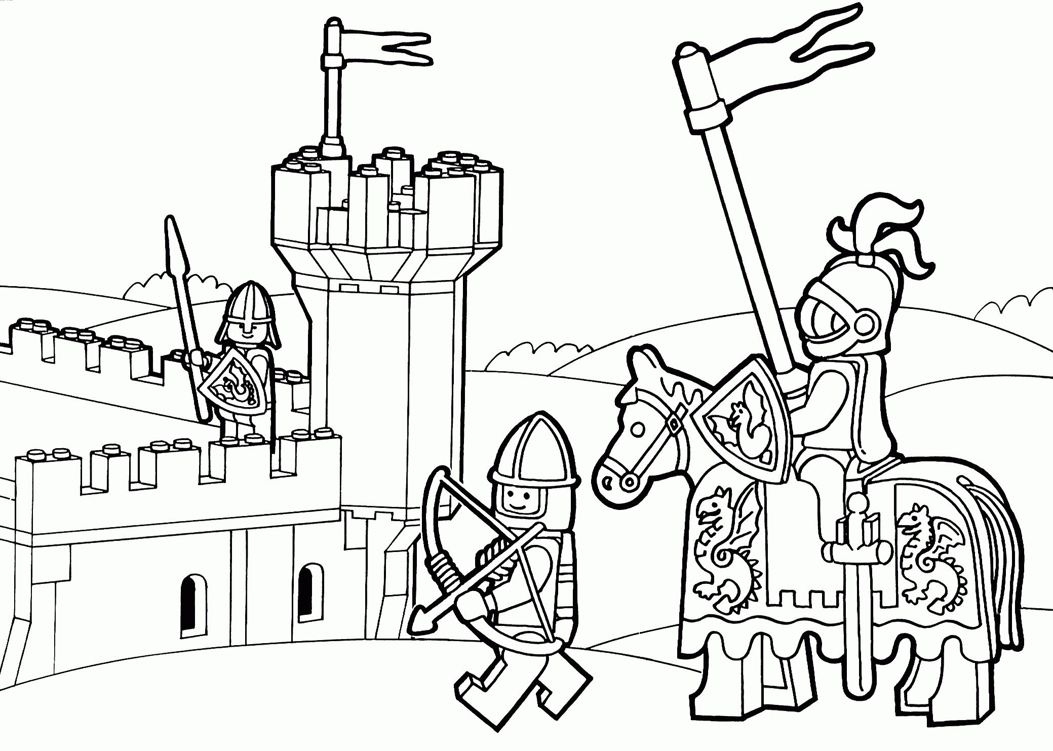 Tenkai Knight Coloring Pages Knight Coloring Lego Knight Coloring ...