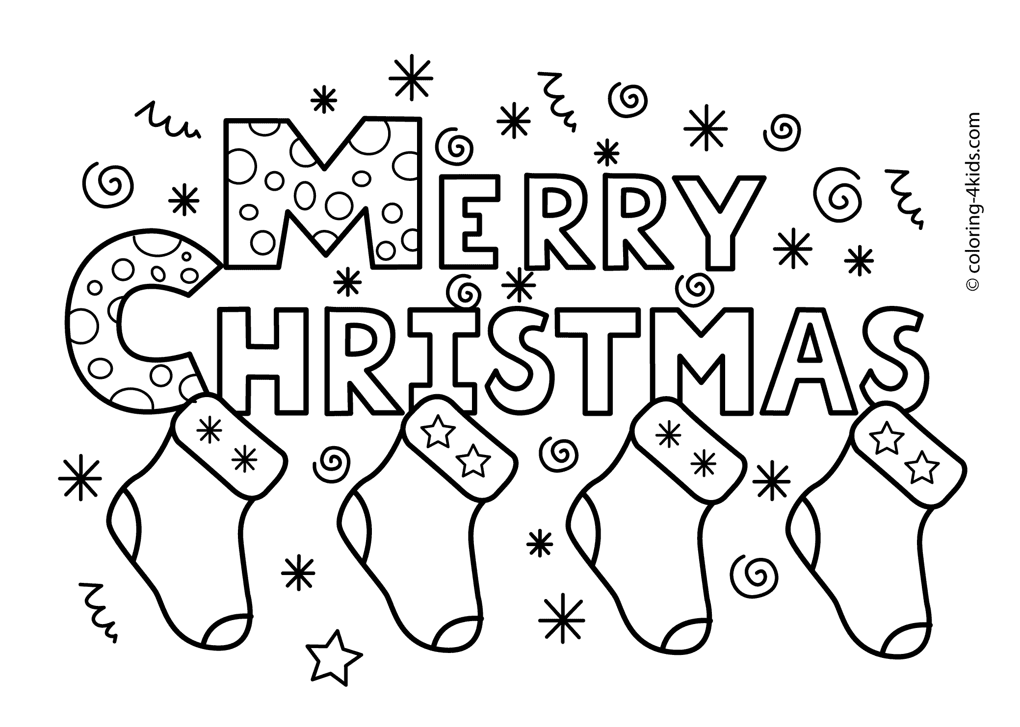 Merry Christmas Coloring Pages To Download And Print For Free ...