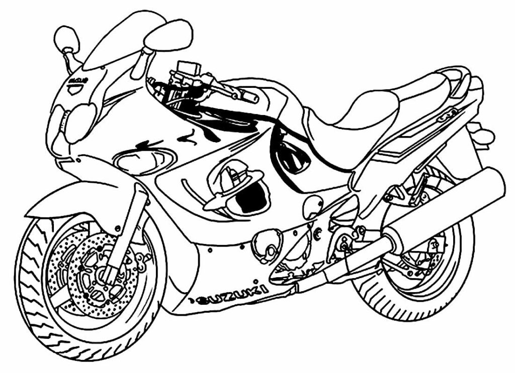 Coloring Pages | Yamaha Motorcycle Coloring Pages