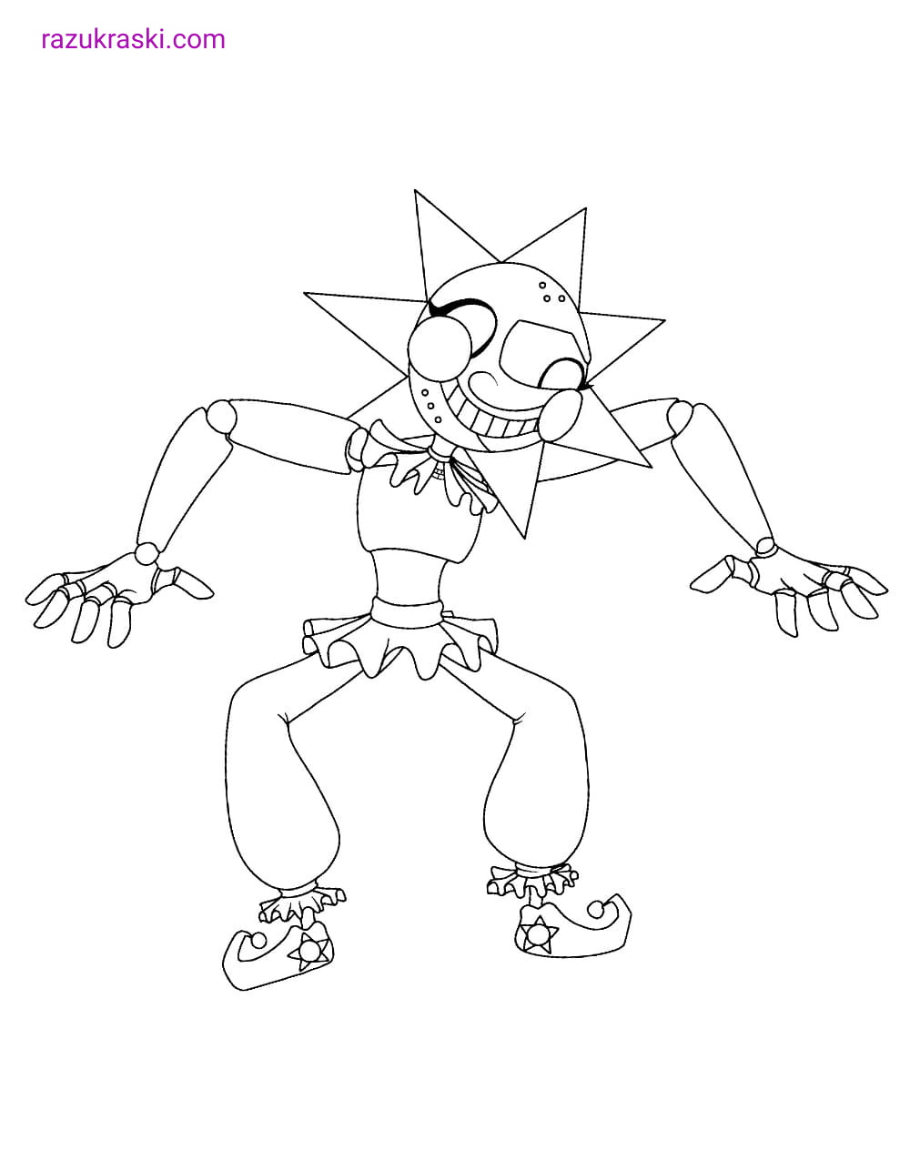 Coloring Pages FNAF The sun from part 9 Print Free