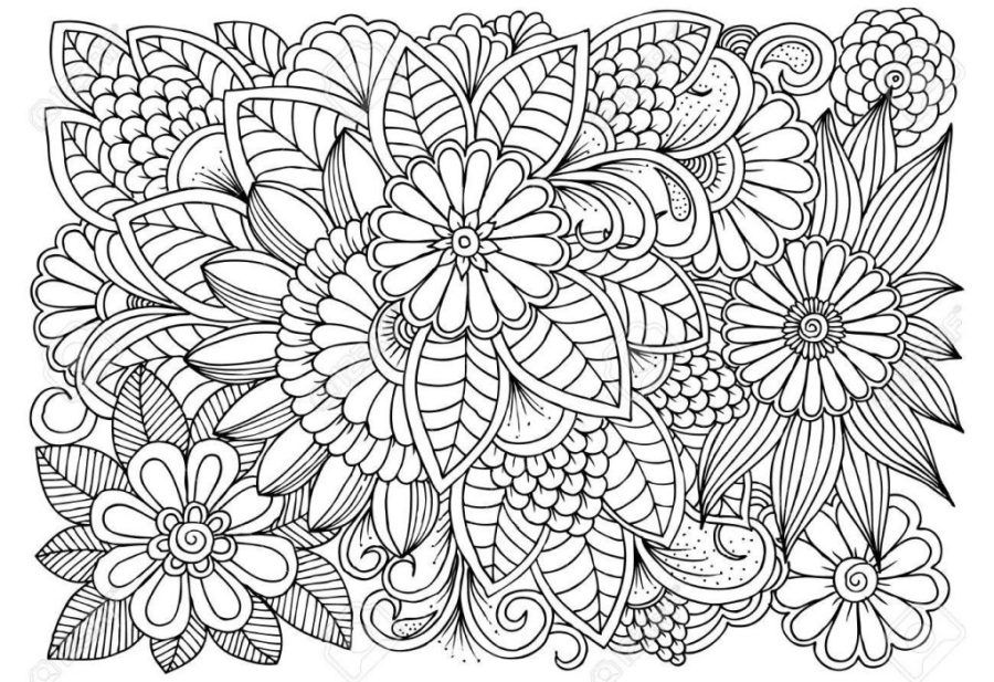 coloring pages ideas coloring flower pattern colouring | Цветочный рисунок,  Образец искусства, Подсолнухи искусство
