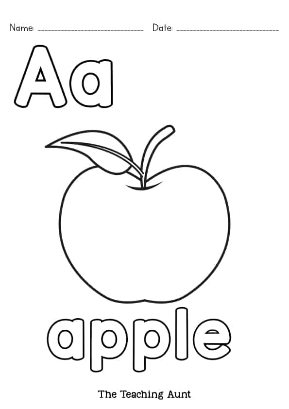 Free Alphabet Worksheets - The Teaching Aunt
