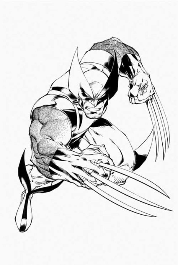 Coloring pages: Wolverine, printable for kids & adults, free