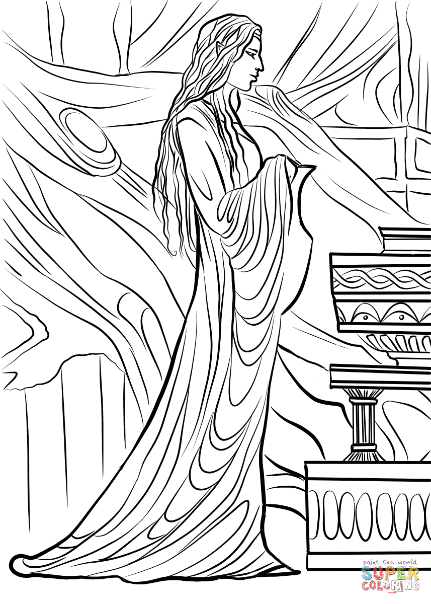 Lothlorien coloring page | Free Printable Coloring Pages