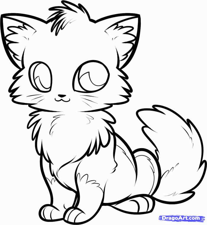 Printable Coloring Pages For Kids - Coloringfolder.com | Cute fox drawing, Fox  coloring page, Anime kitten