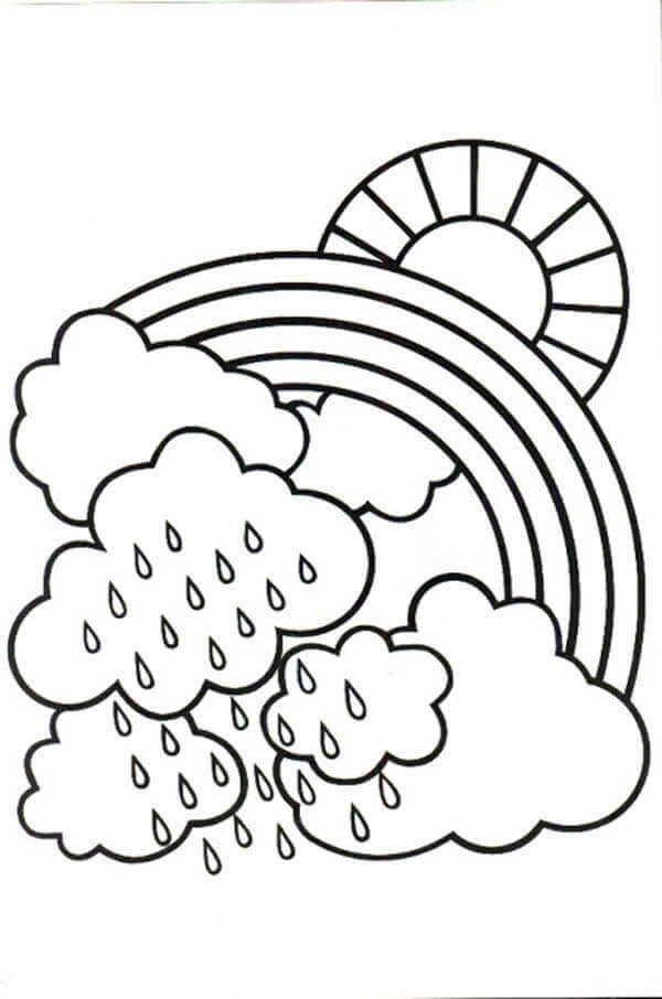 Rainy Day Coloring Pages PDF For Kids - Coloringfolder.com