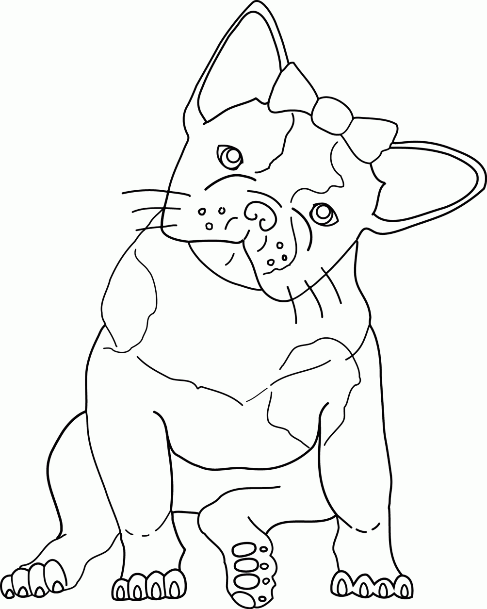 Bulldog Coloring Pages - Widetheme