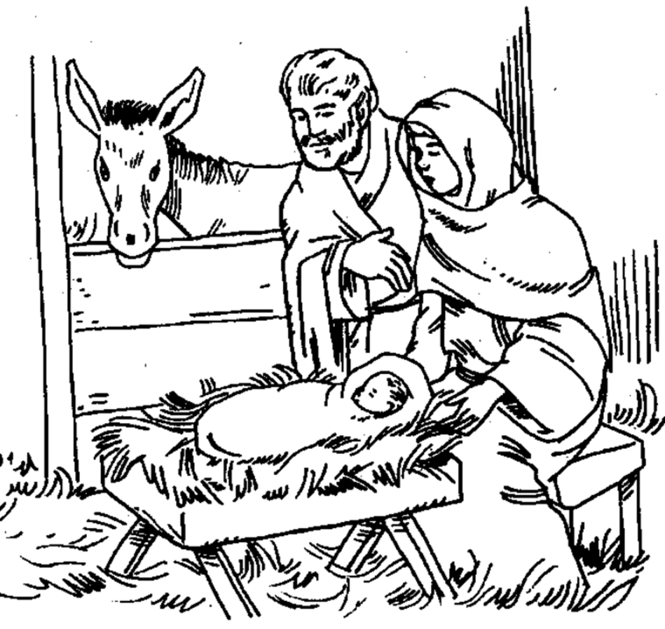 nativity coloring pages | Only Coloring Pages