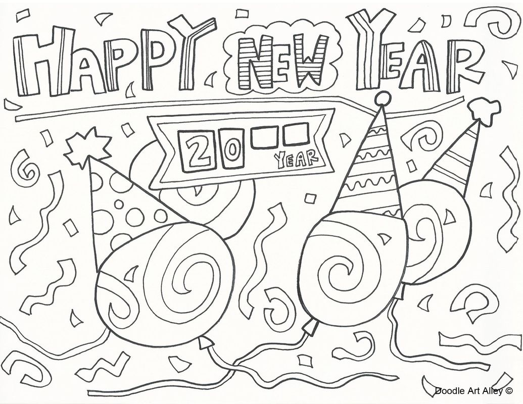New Years - Celebration Doodles
