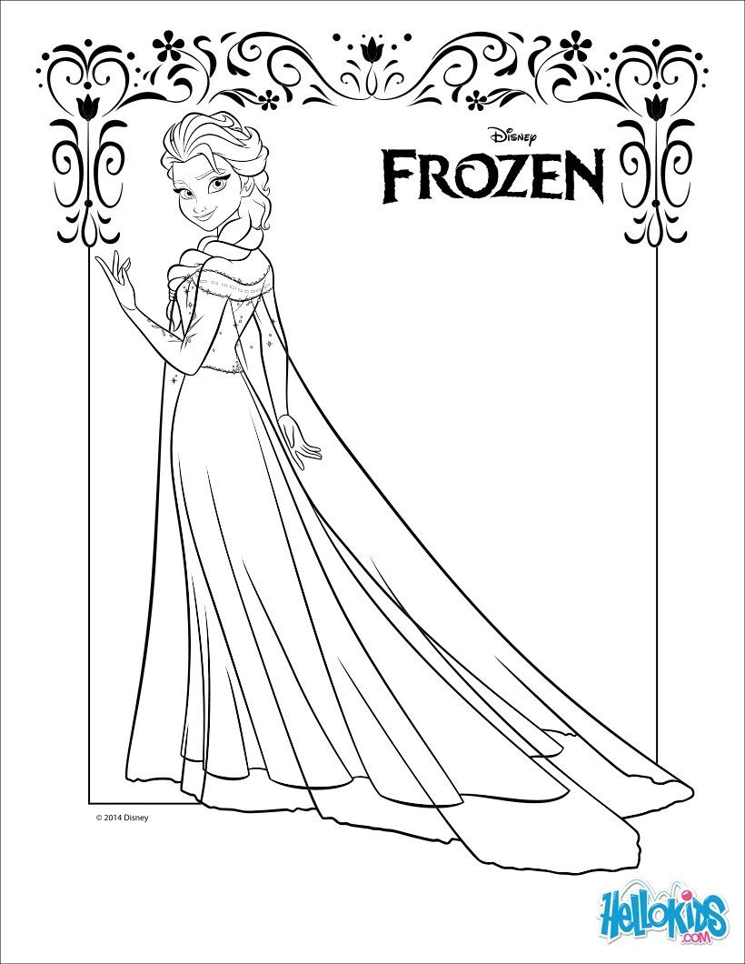 Frozen Coloring Pages - Elsa