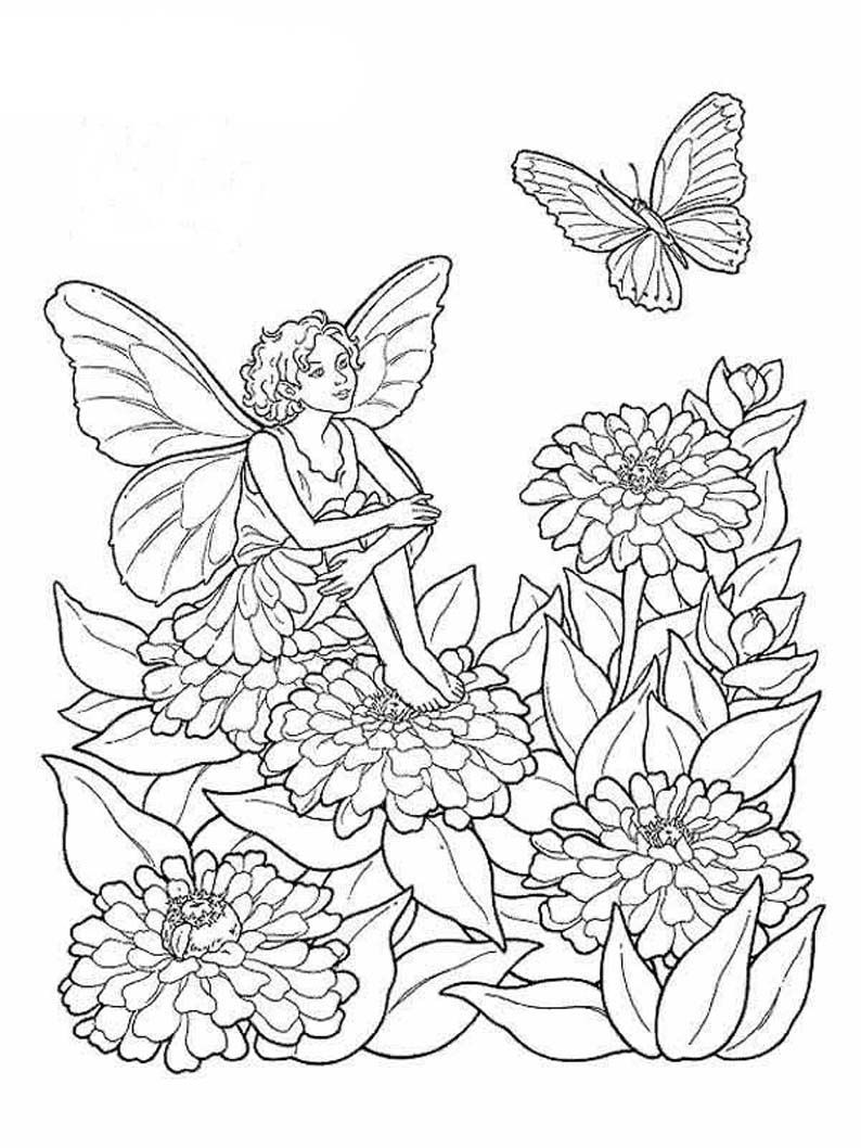 Elves and Fairies Colouring Pages