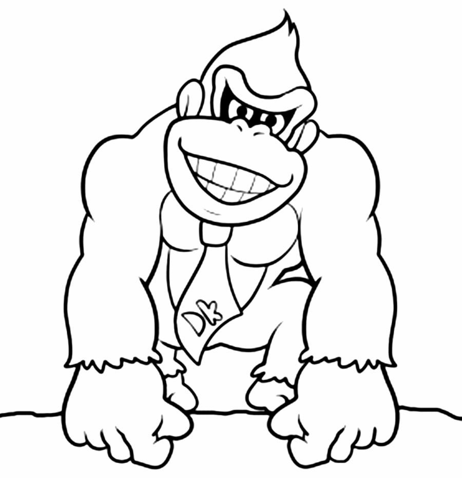 Donkey Kong Colouring Sheets - Coloring Pages for Kids and for Adults