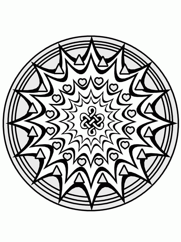 Love Mandala Coloring Pages - Coloring Home
