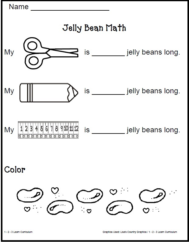 Jelly Beans Math Activity Sheet