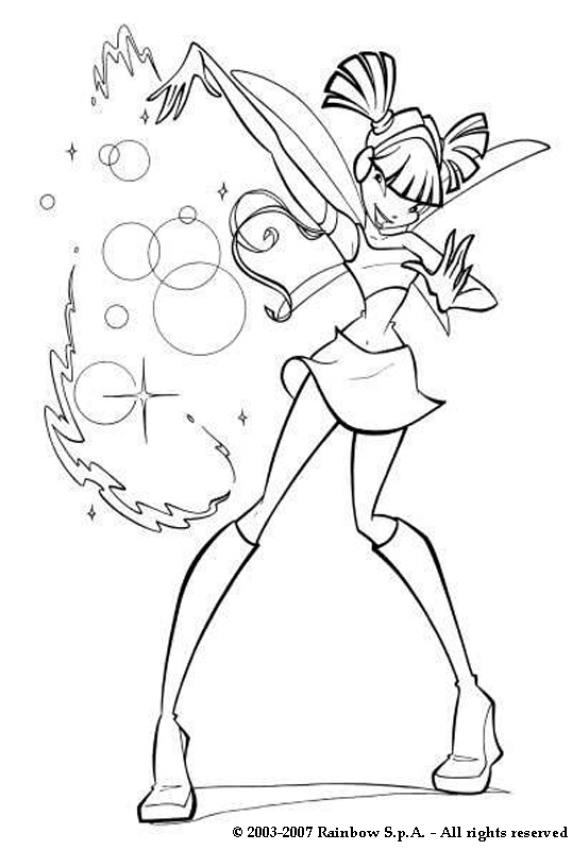 MUSA coloring pages - Musa from the Winx Club