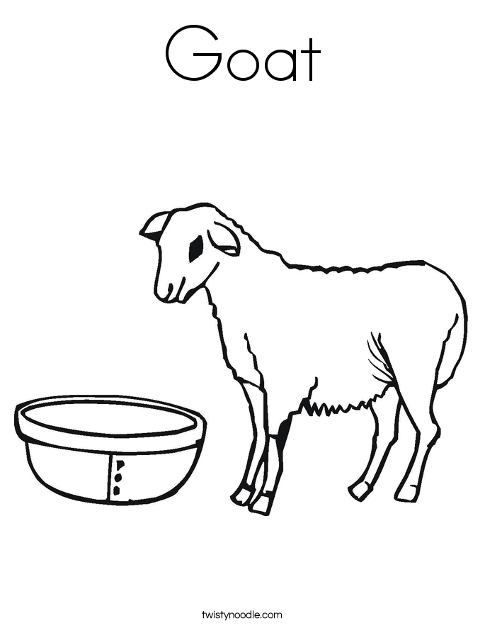 Goat Coloring Page - Twisty Noodle