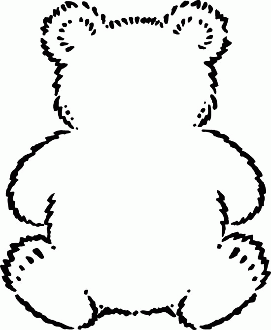 Teddy Bear Outline Printable