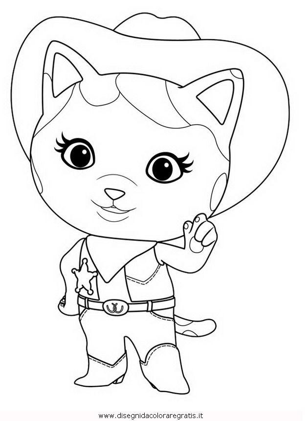 Cat Sheriff coloring page