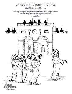 Joshua And The Battle Of Jericho Coloring Page - Coloring Pages ...