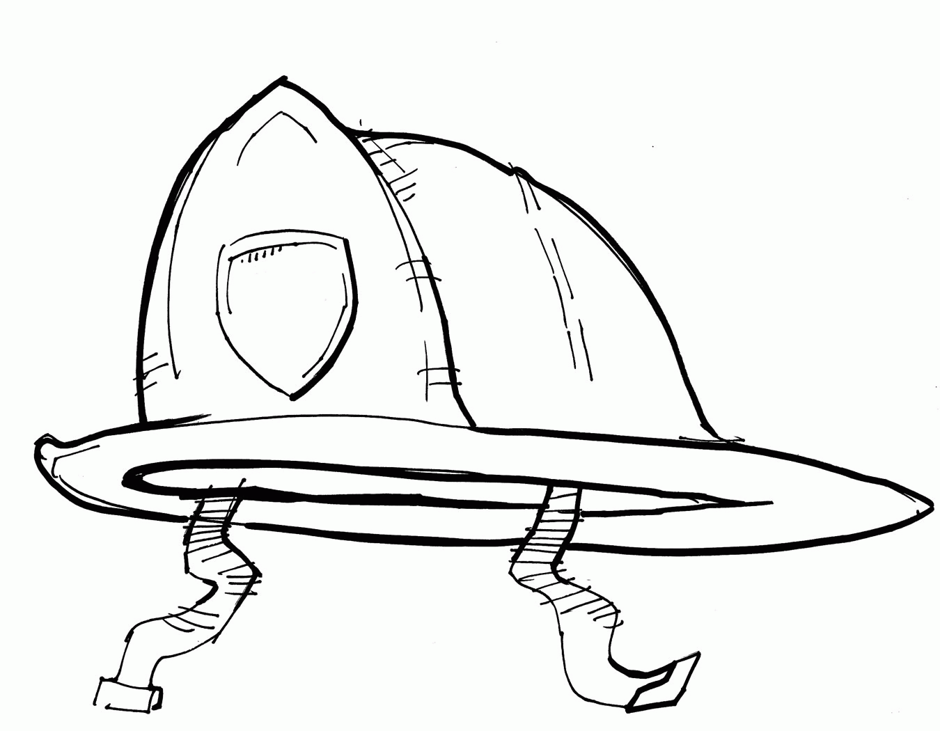 Police Hat Coloring Page Coloring Pages For Kids And For Adults Coloring Home
