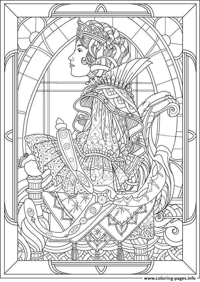 Download Art Nouveau Butterfly Coloring Page - Coloring Home