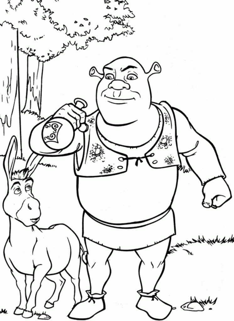 Coloring Pages: Cartoons Coloring Pages Shrek Coloring Pages Shrek ...