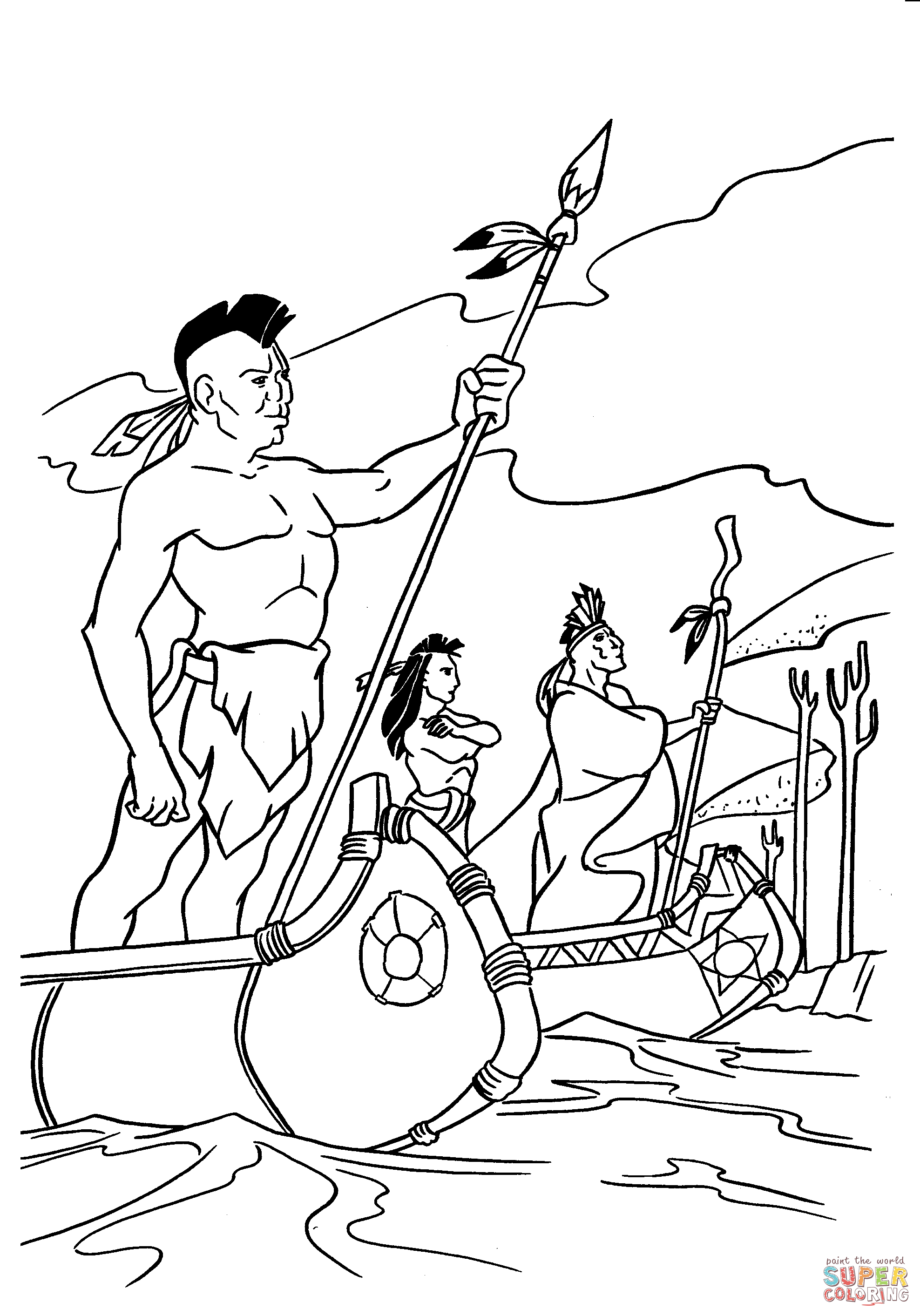 Native Americans Are Coming coloring page | Free Printable ...