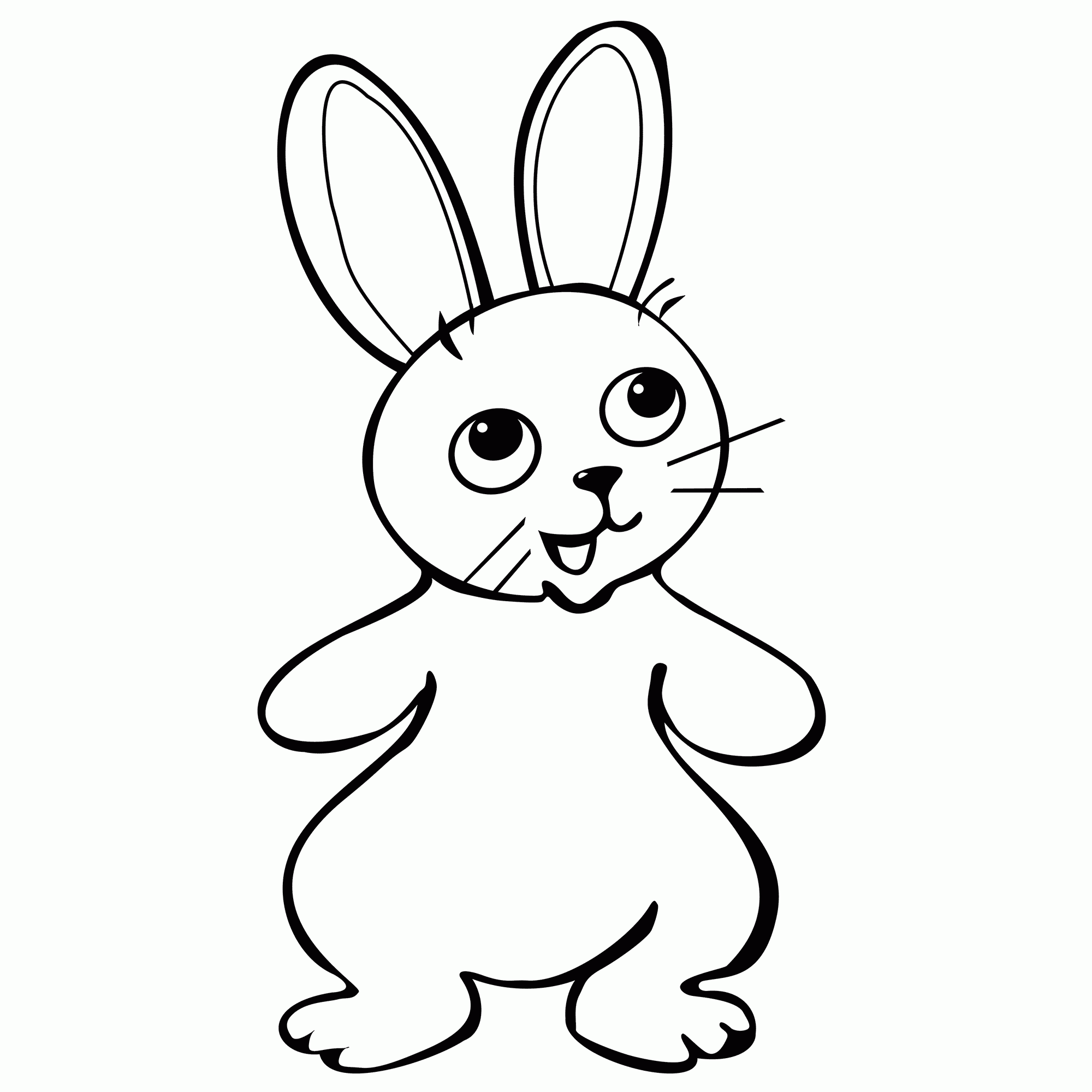 Get Bunny Coloring Page Printable Background