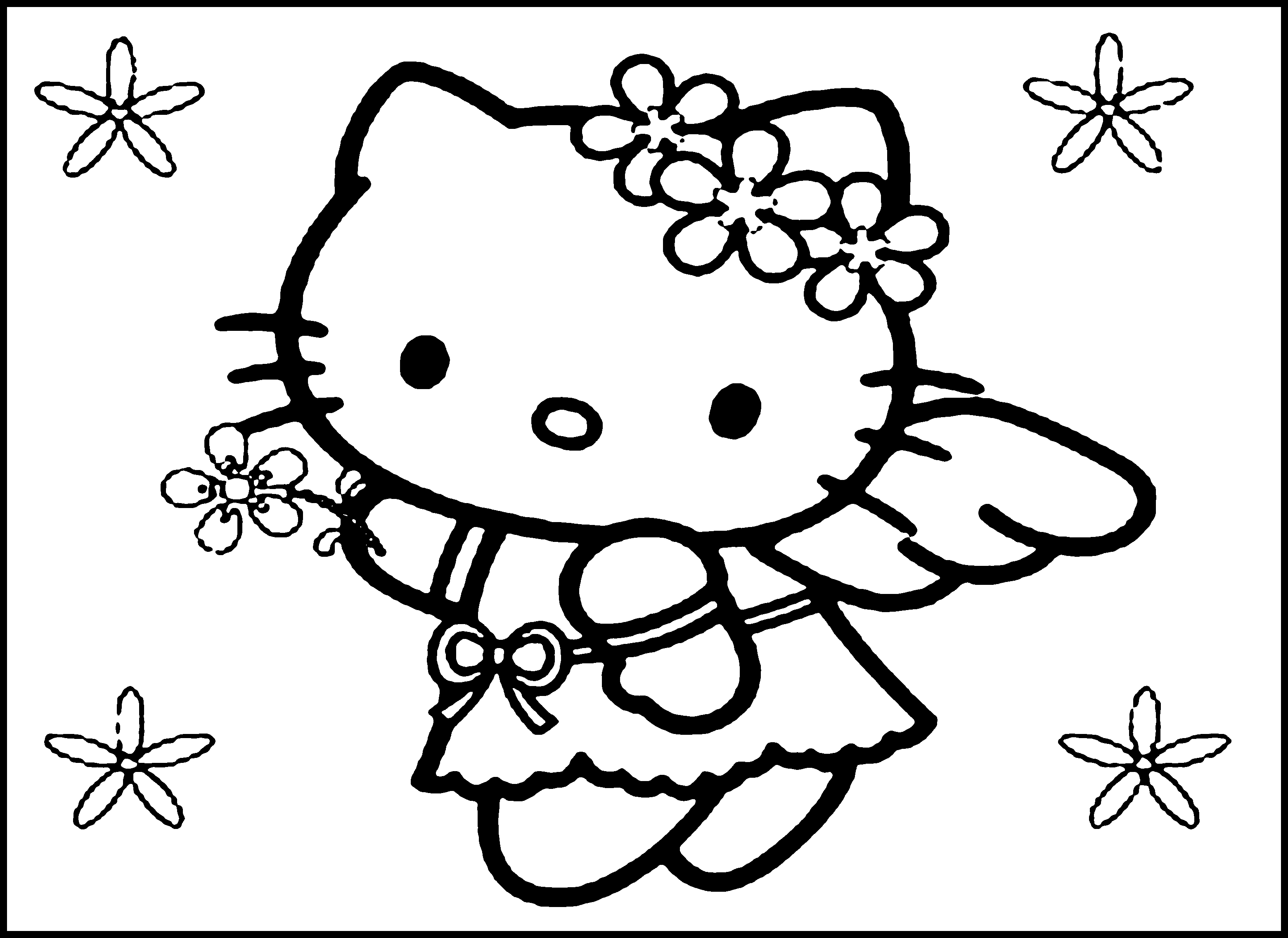 Download or print this amazing coloring page: Printable Hello Kitty Colorin...