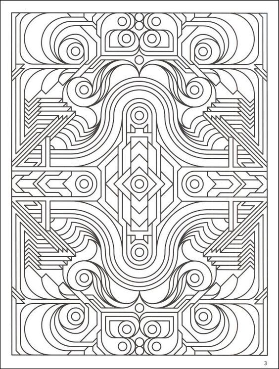 Geometric Coloring - Coloring Pages for Kids and for Adults