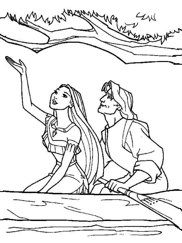 Pocahontas And John Smith Coloring Pages | Coloring Pages