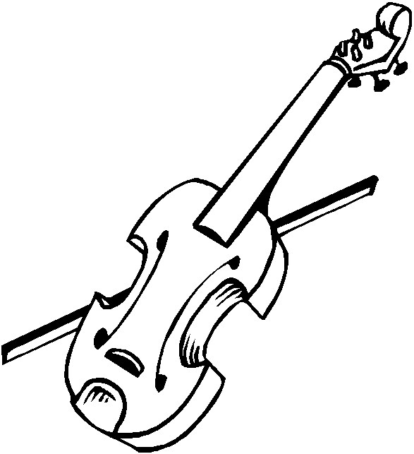 Musical Instruments Coloring Page - violin coloring page ...