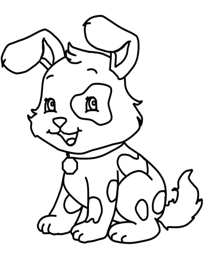 Puppies Coloring Pages For Kids - CartoonRocks.com