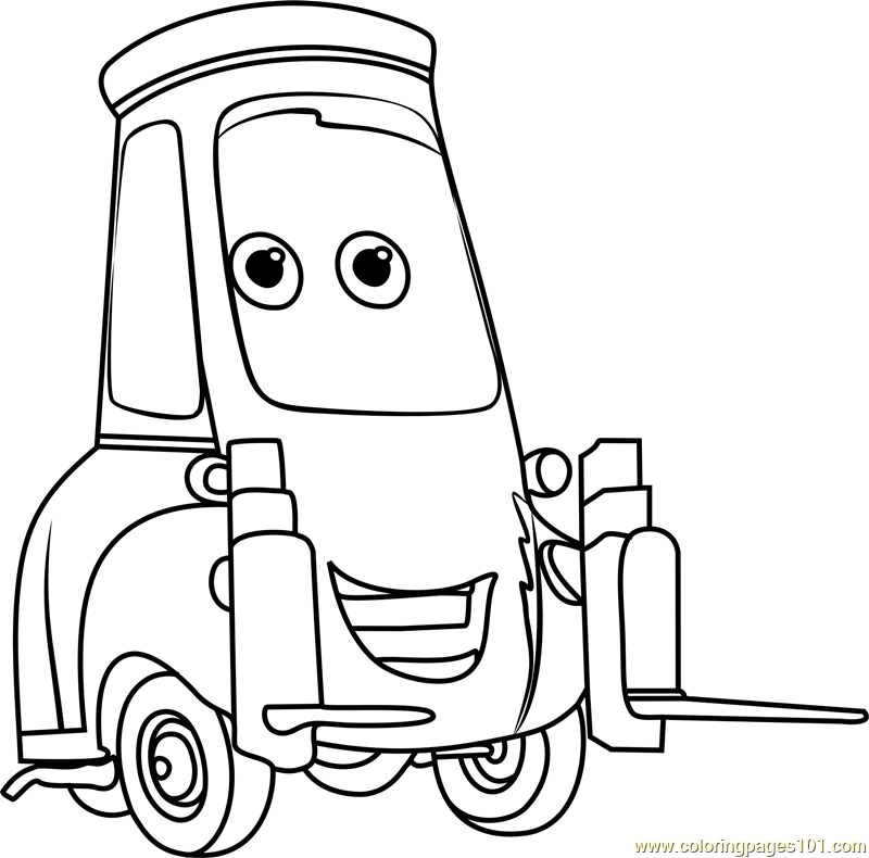 Guido from Cars 3 Coloring Page - Free Cars 3 Coloring Pages ...