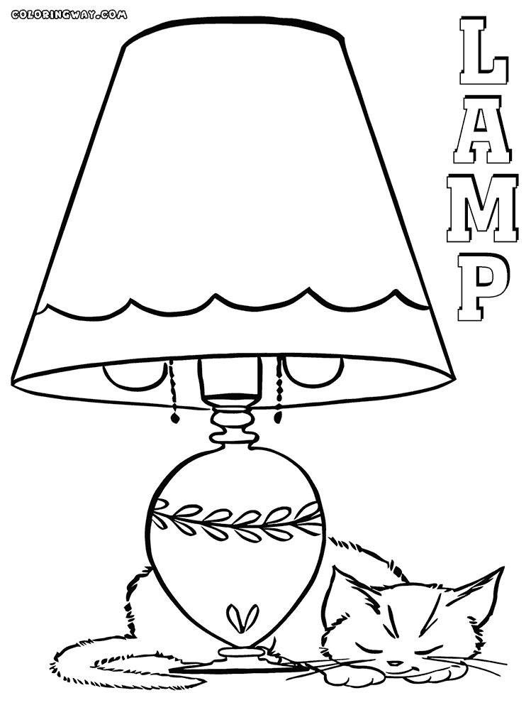 Lamp coloring pages | Coloring pages to download and print