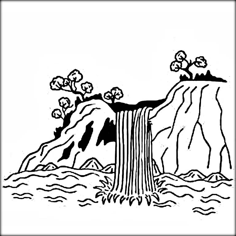 Waterfall Coloring Page at GetDrawings.com | Free for ...