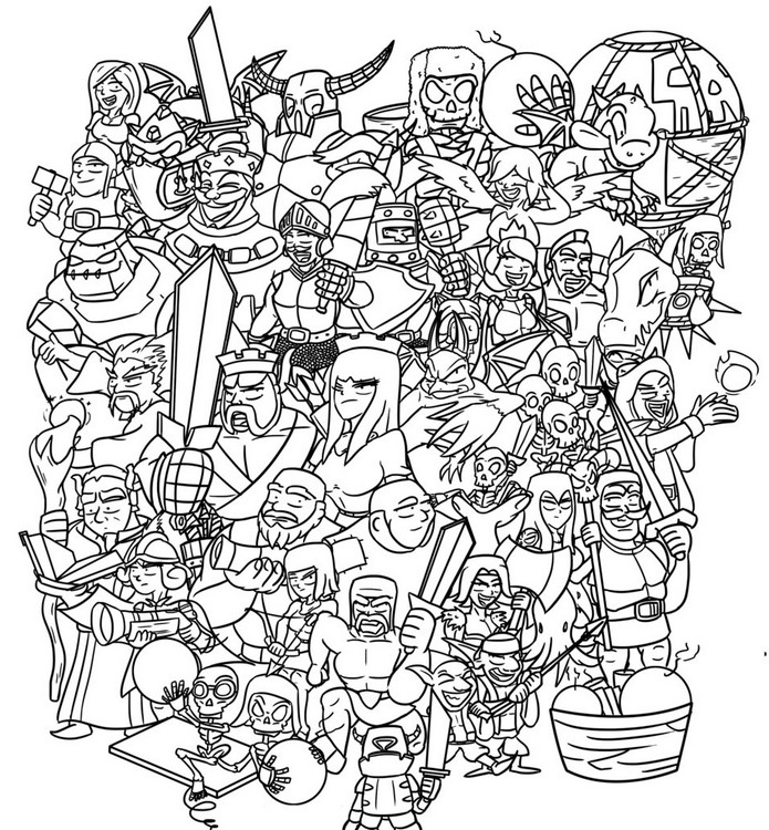 Coloring Pages Clash Royale - Morning Kids