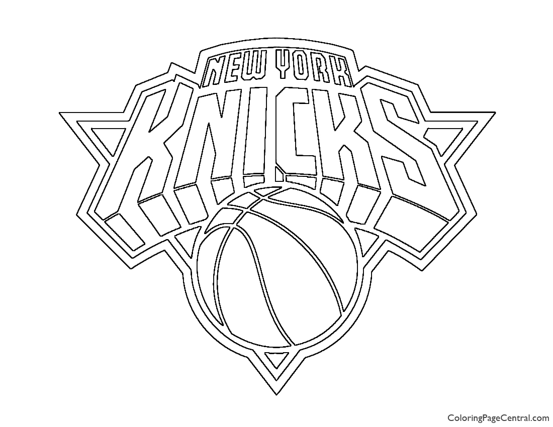 NBA New York Knicks Logo Coloring Page | Coloring Page Central