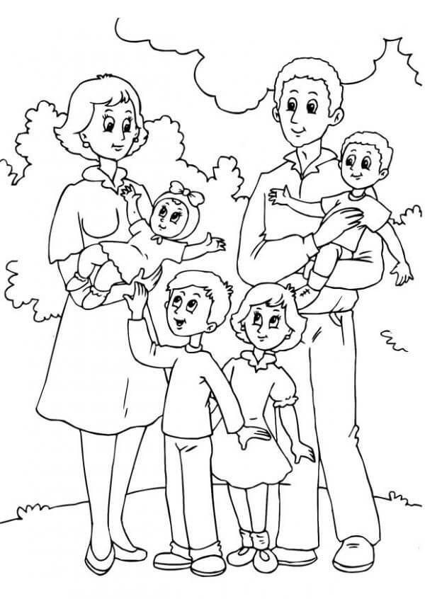Family 1 Coloring Page - Free Printable Coloring Pages for Kids