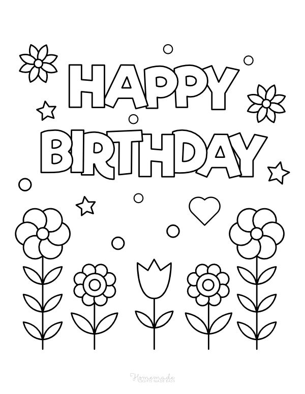 Free Happy Birthday Coloring Pages for Kids | Happy birthday coloring pages,  Birthday coloring pages, Happy birthday drawings