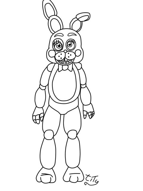 Five Nights At Freddys2 toy bonnie by titygore on DeviantArt | Fnaf coloring  pages, Monster coloring pages, Super coloring pages
