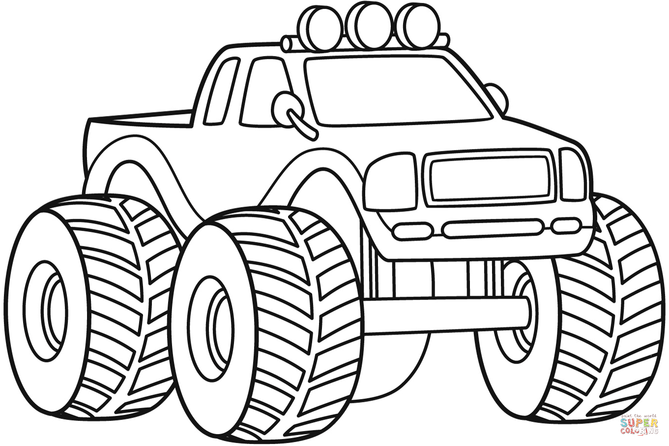 Monster Truck coloring page | Free Printable Coloring Pages